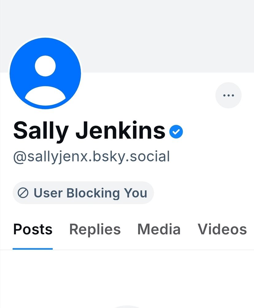 Screenshot shows I'm blocked by Sally Jenkins