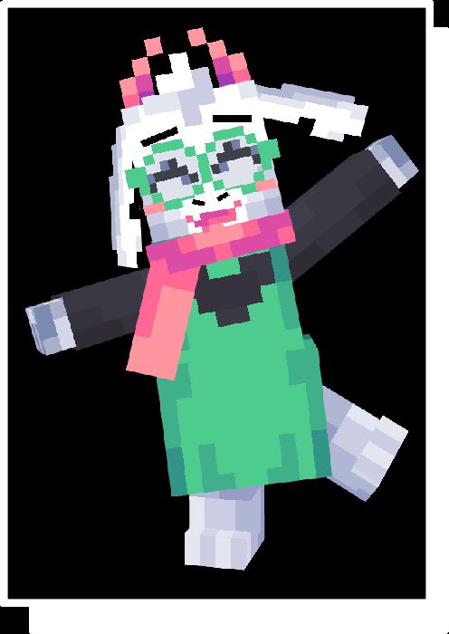Ralsei's Appearance from Deltarune Chapter 2 in minecrap