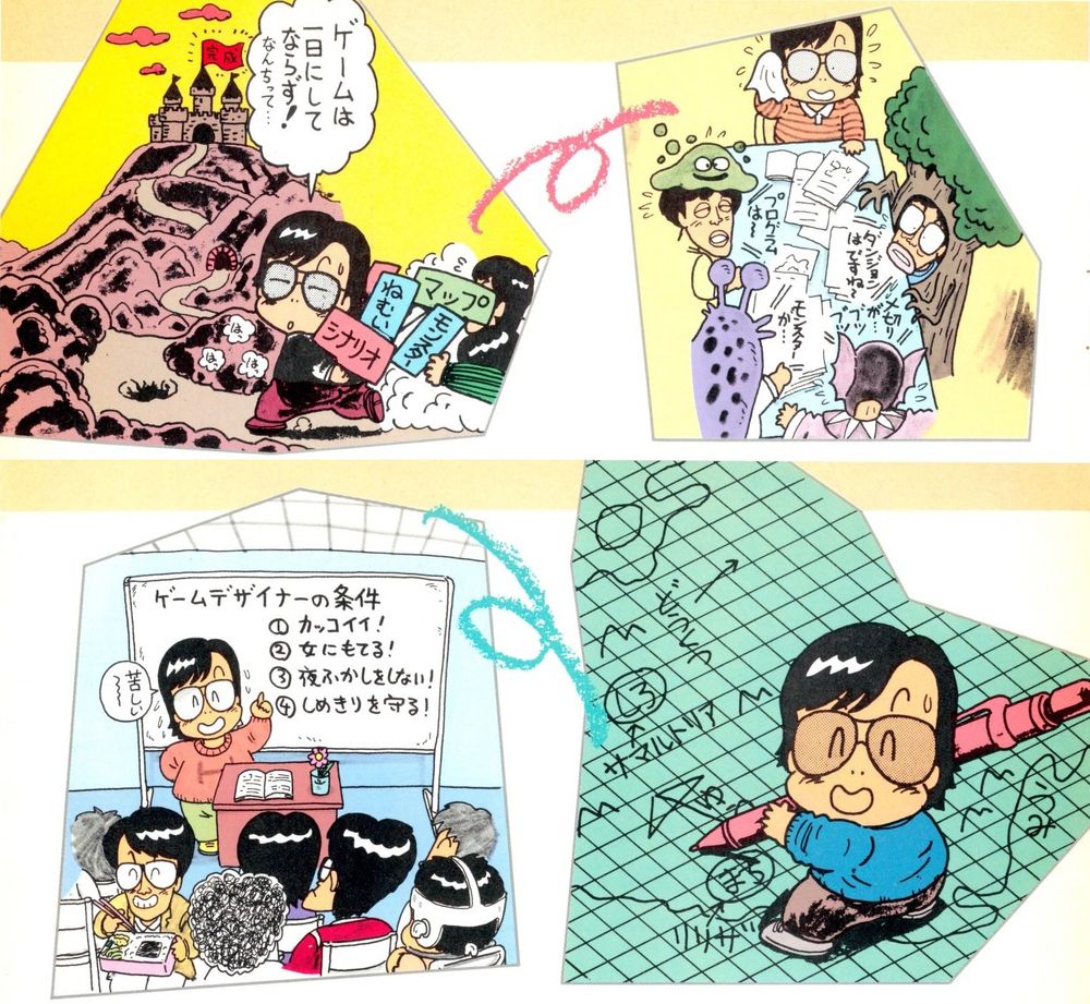 Yuji Horii and the rest of the team working on Dragon Quest II.