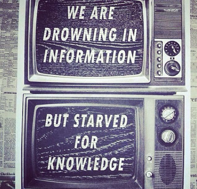 Meme. "We are drowning in information but starving for knowledge."