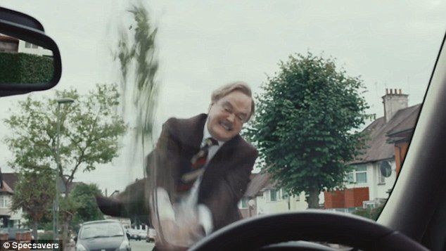 Basil Fawlty giving a recalcitrant car a damn good thrashing with a tree branch. 