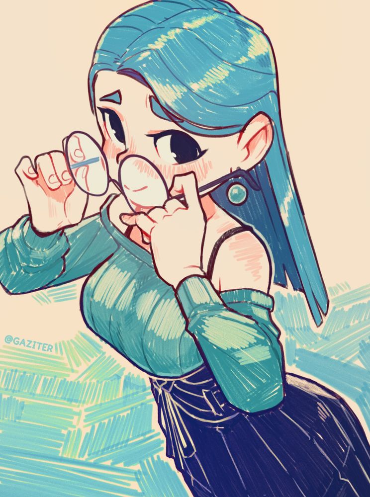 Sofia drawn with a soft pencil brush