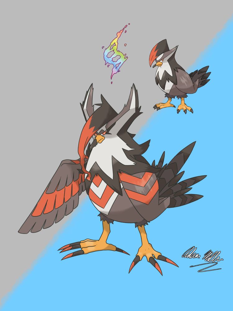 Mega Staraptor
Type: Normal/Flying
Ability: Reckless - Powers up moves that have recoil