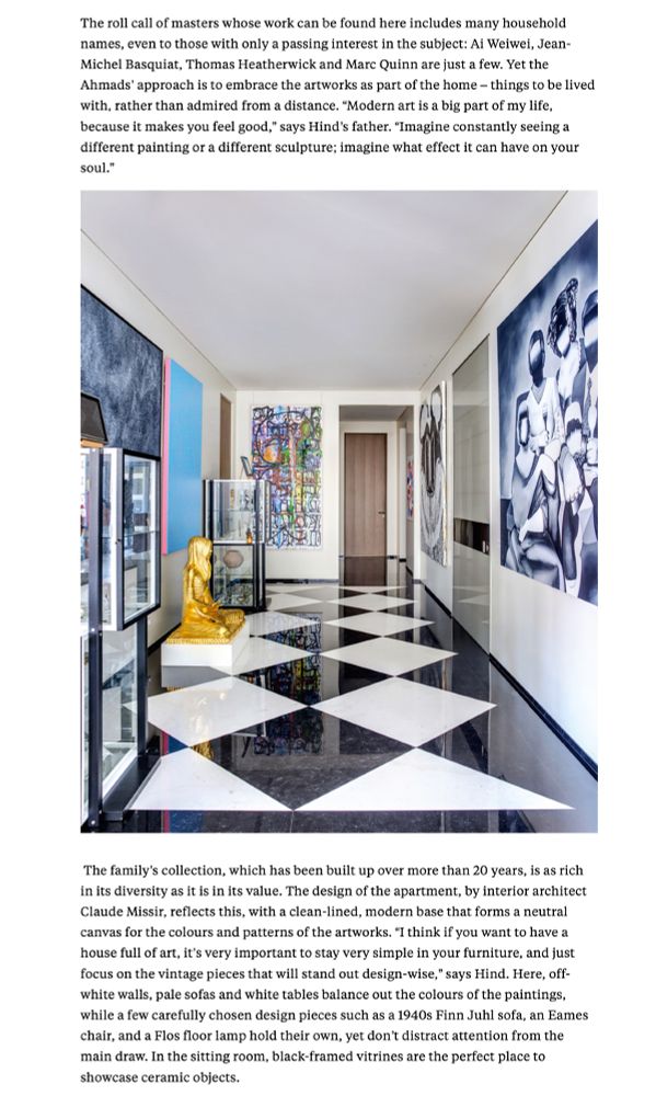 Nazem Ahmad Lebanese art collector financier apartment Beirut. Oghenochuko Ojiri was jailed for selling him works of art