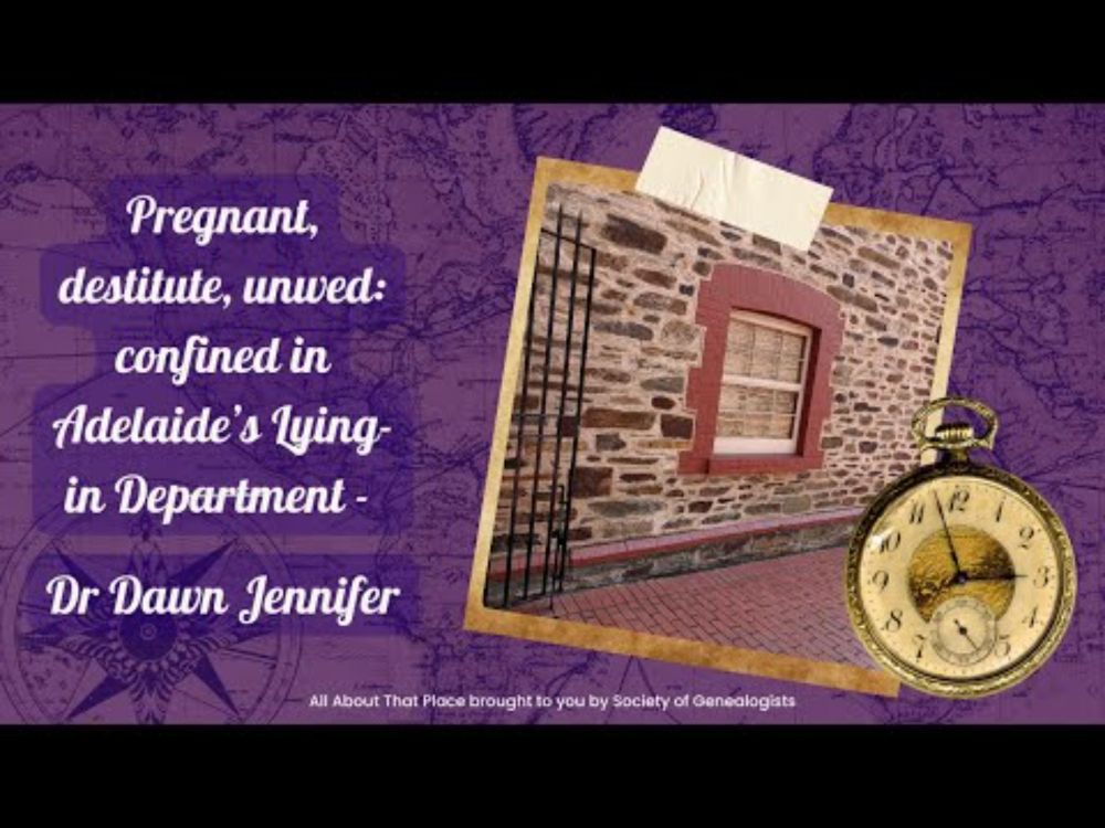 Pregnant, destitute, unwed: confined in Adelaide’s Lying-in Department - Dr Dawn Jennifer