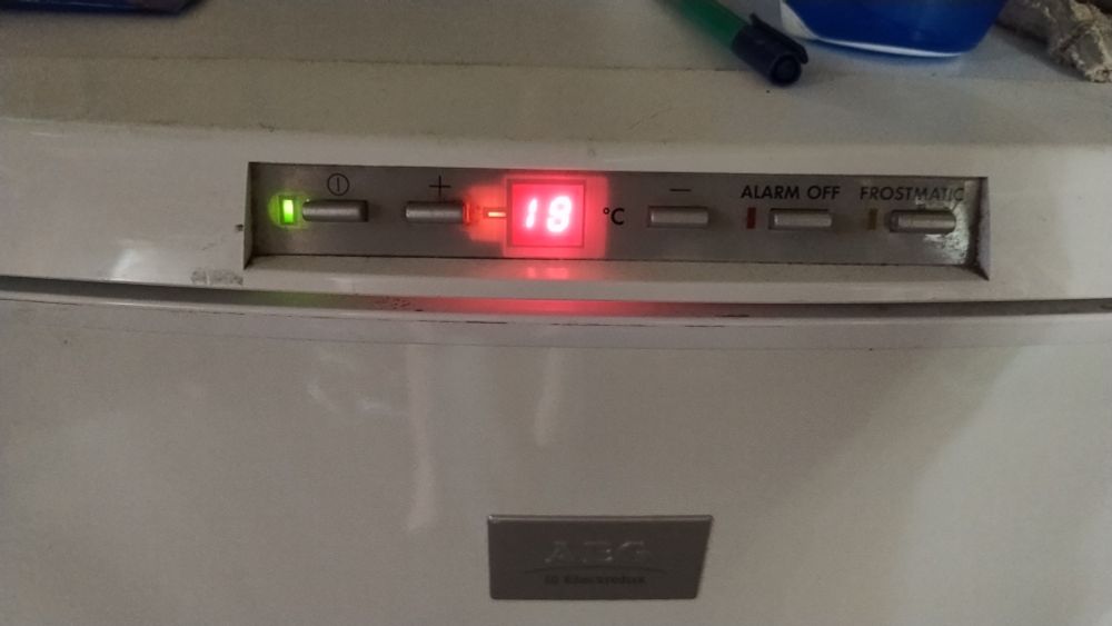 Dievriezer met temperatuuraanduiding op min 18