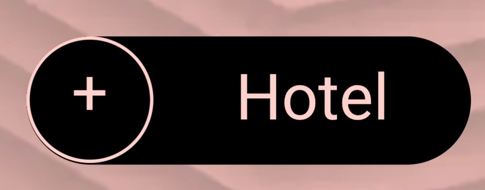 Label saying "Hotel" along with a misaligned plus symbol