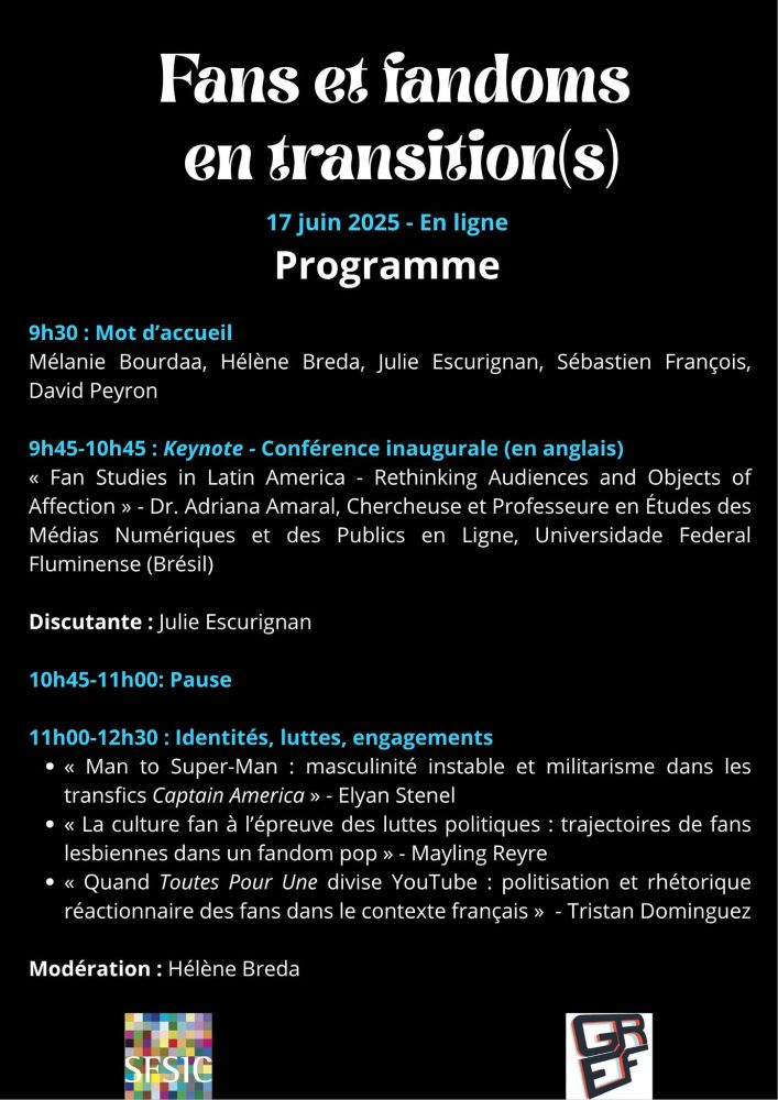 programme de la journée fandoms en transitions