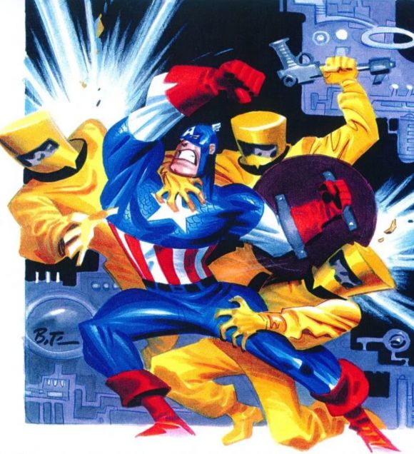 bruce timm captain america fights against aim