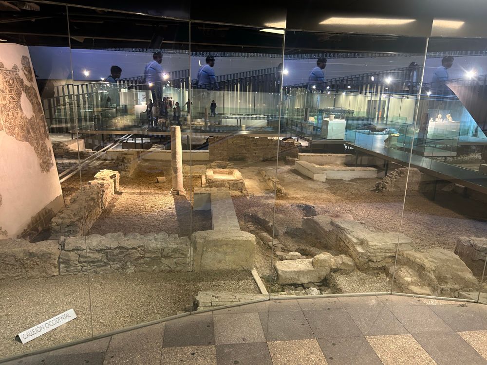 Roman ruins underground where that structure is built 