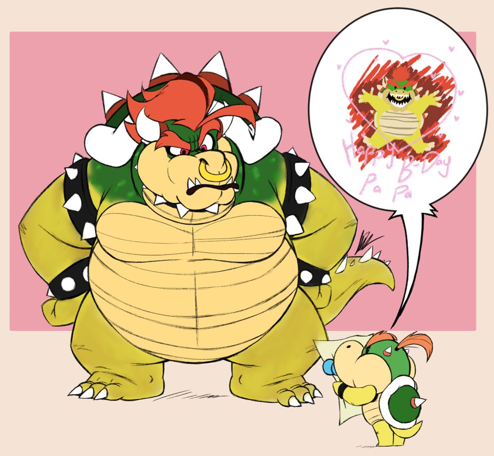 bowser jr: i made this for you pa pa 