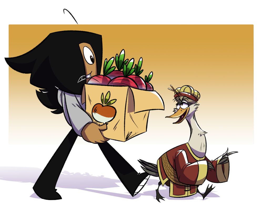 Mr. ping getting a helping hand from alternate dee with setting up his noodle stand inside the facility