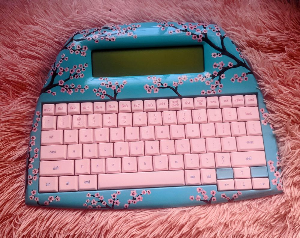 alphasmart neo with arizona can-esque paintjob