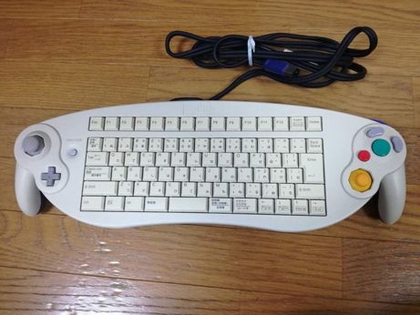 the ascii gamecube keyboard controller. it's a controller but with a whole-ass keyboard in the middle