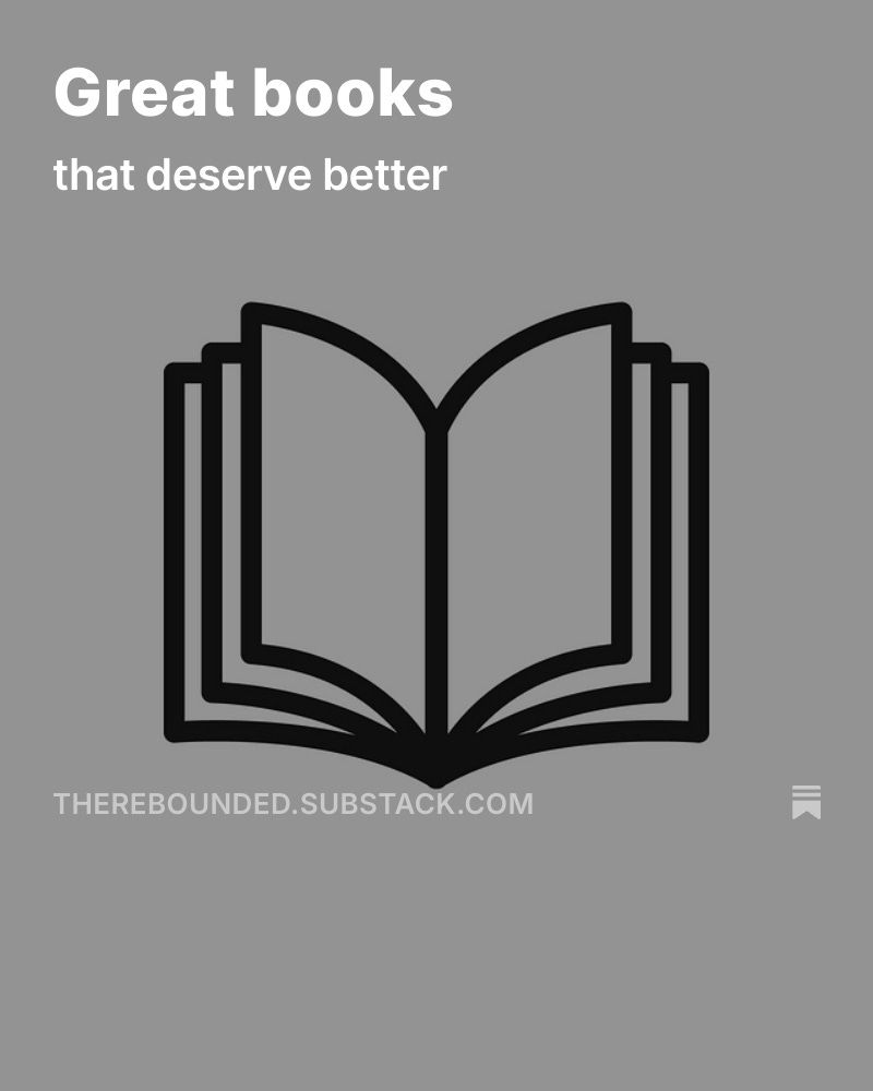 A logo of a book and the title Great Books, that deserve better