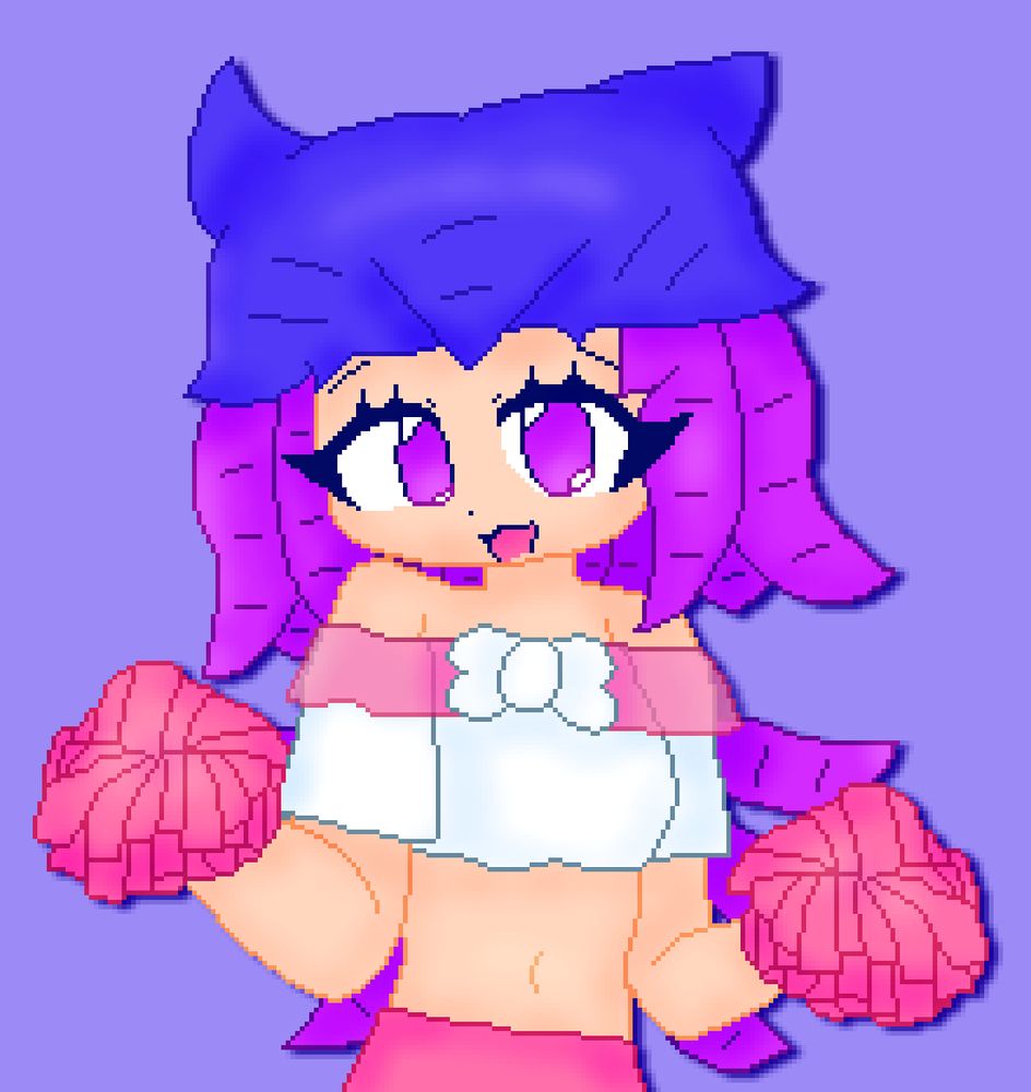 My OC Octana in a cheerleader outfit!
