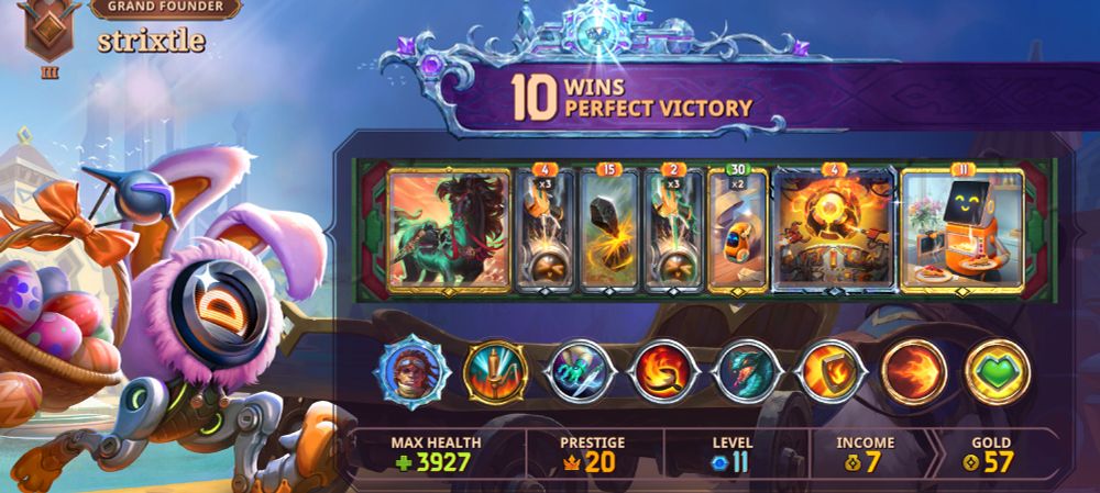 10 win perfect victory screen the bazaar