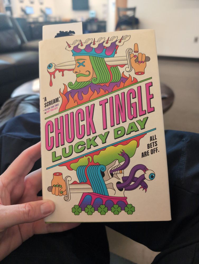 Hardback cope of Lucky Day by Chuck Tingle.