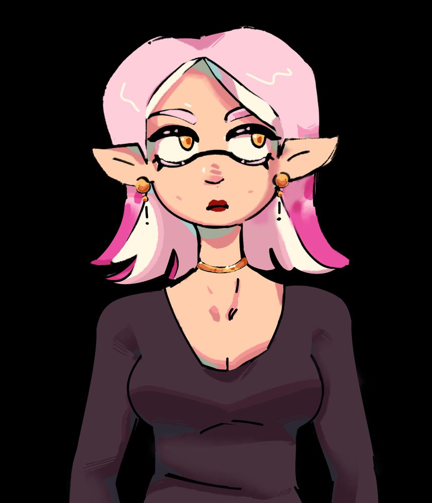 Older female inkling, her expression is indifferent