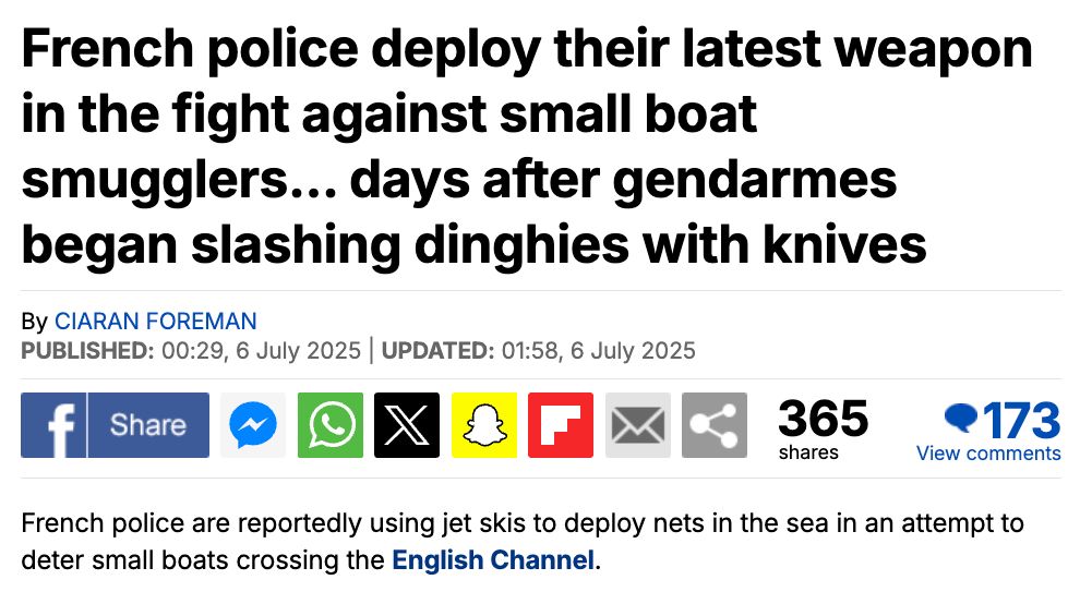 2025 headline specifying that Cooper's cooperation with French coastguard involves employing... what? jetskis. and nets.