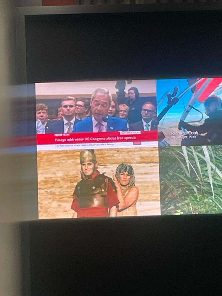 Nigel Farage on bbc news of course