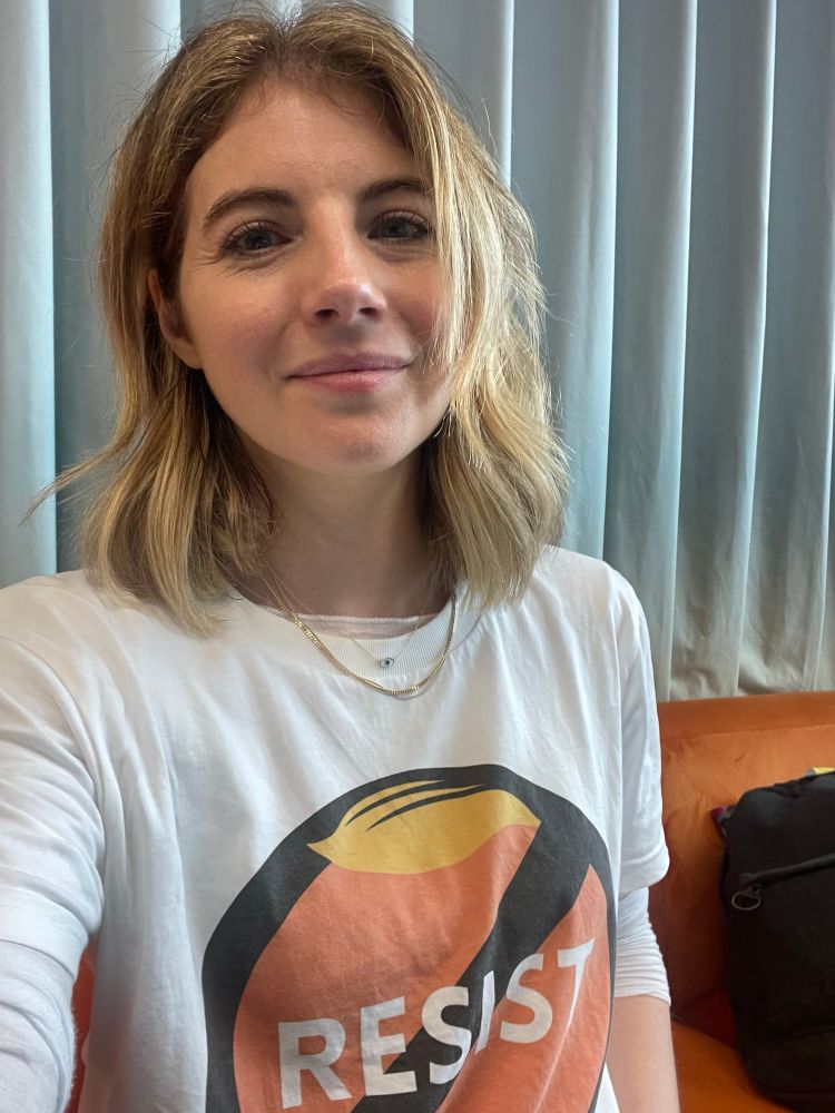 Selfie in my resist T-shirt