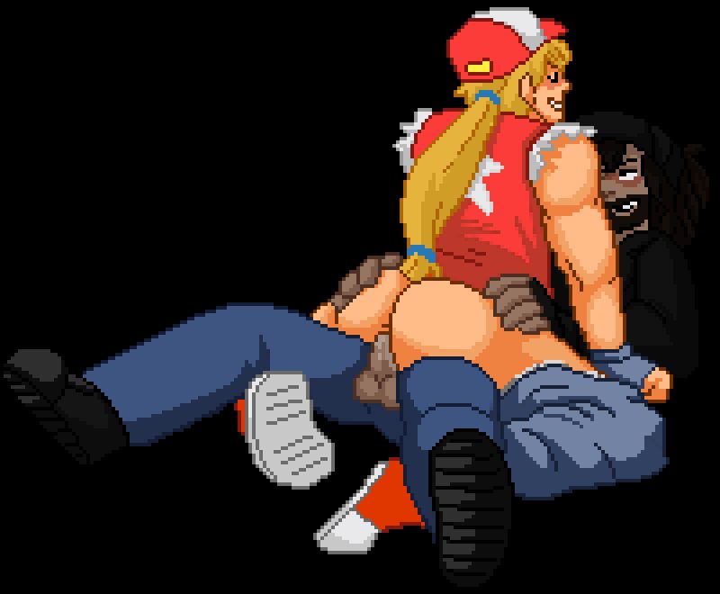pixel art of terry and snake having sex.