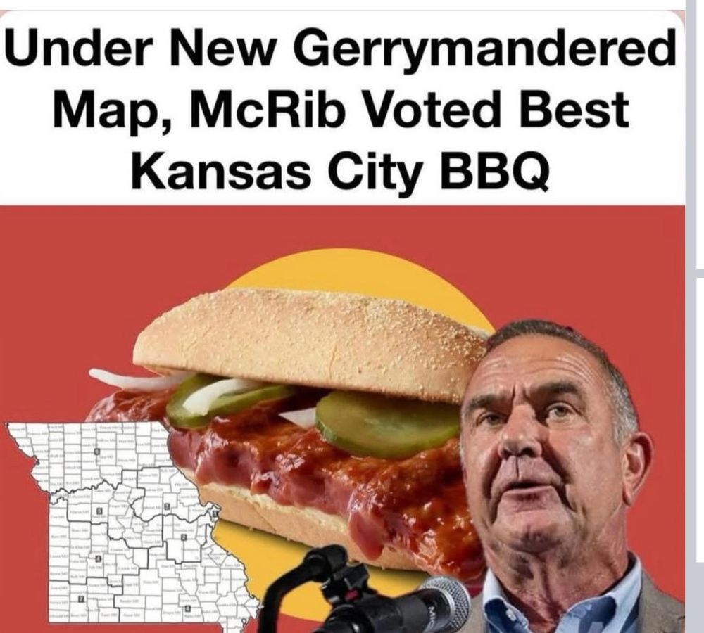 Under new gerrymandered map,McRib voted best Kansas City barbecue
🫤