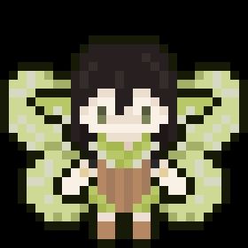 Pixel art sprite of Lumen facing forward. Art by NautilusVT