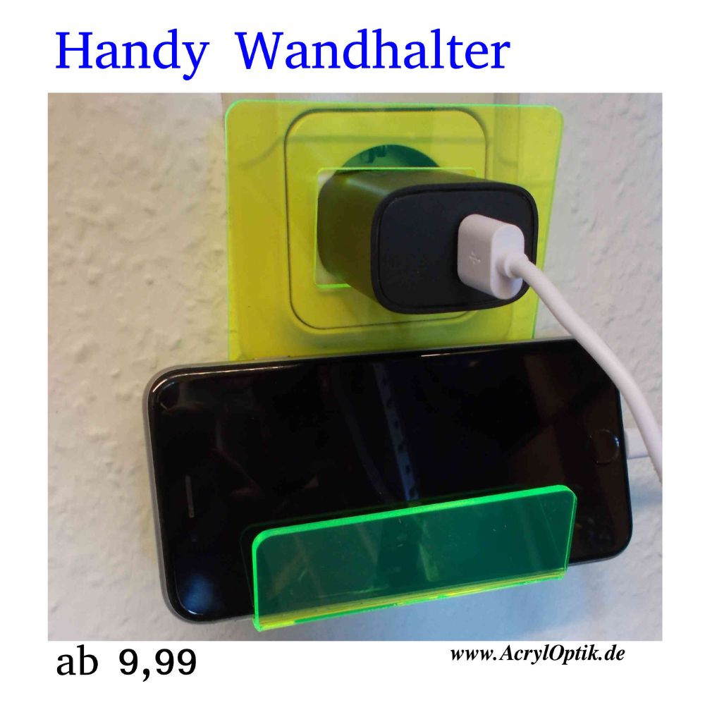 Handyhalter smartphonehalter Ladergeräthalter für iphone oder android www.acryloptik.de