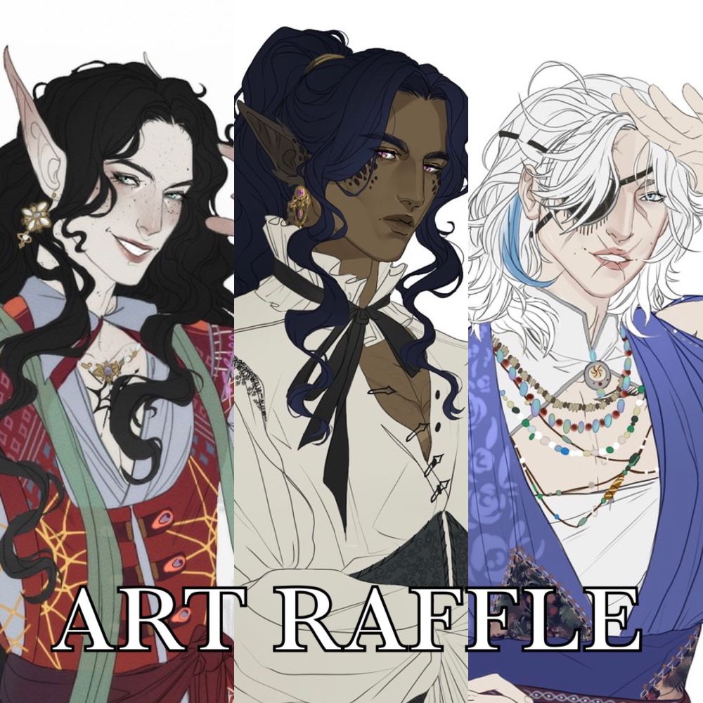 lottery, prize, art raffle, a character portrait, original characters, dnd, fantasy