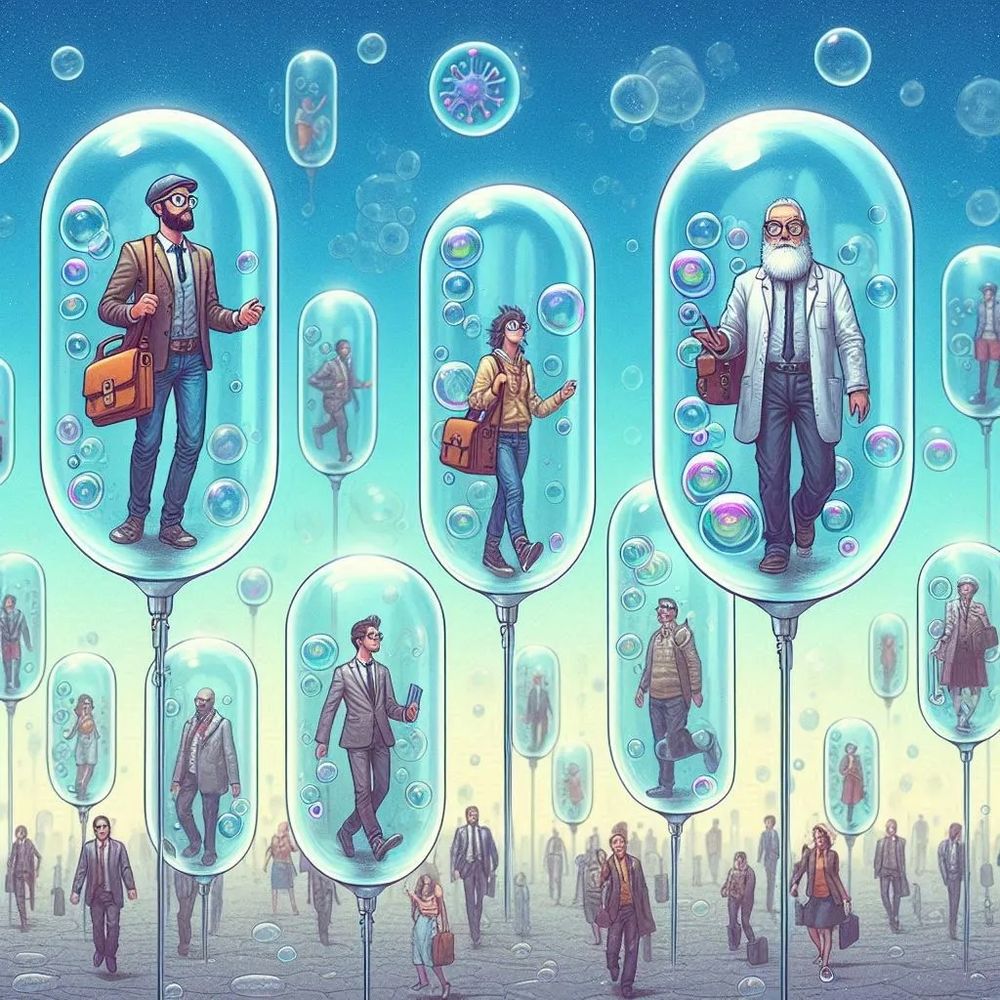 People in bubbles of their own making.