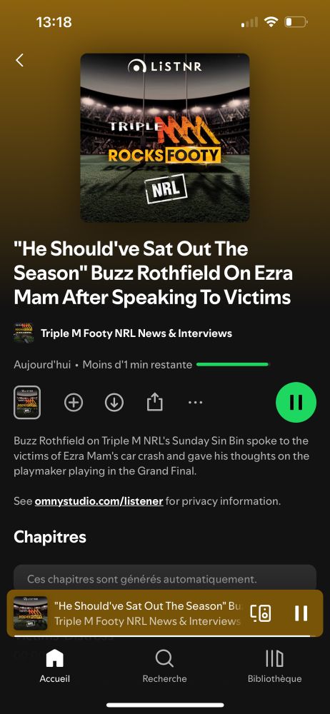 Podcast Triple M sur Ezra Mam