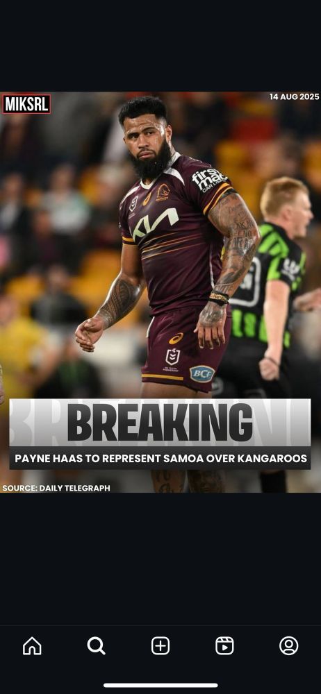 Payne Haas choisir les Samoa au niveau international  