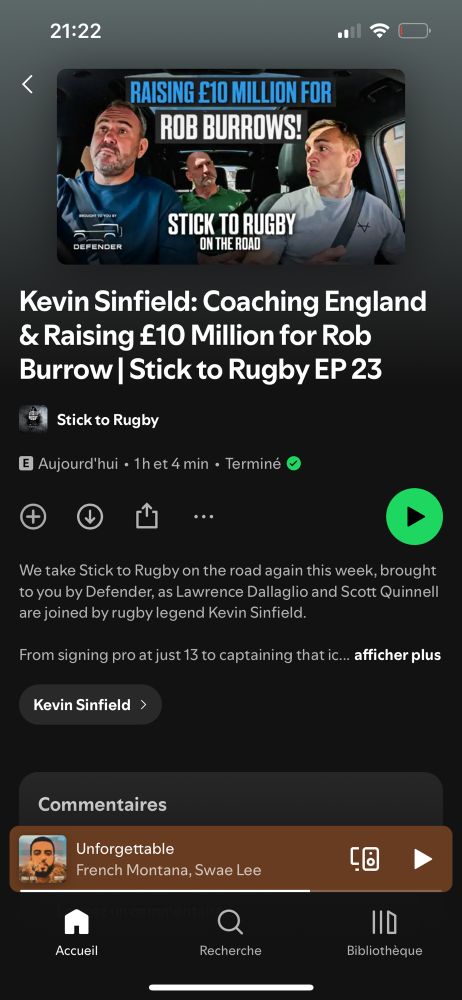 Podcast Kevin Sinfield, Stick to Rugby 