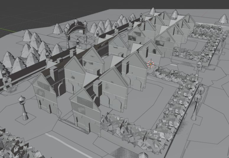 Purplune Town in Puyo Puyo Chronicle, in an angle that was never meant to be seen. Imported into Blender through CTR Studio