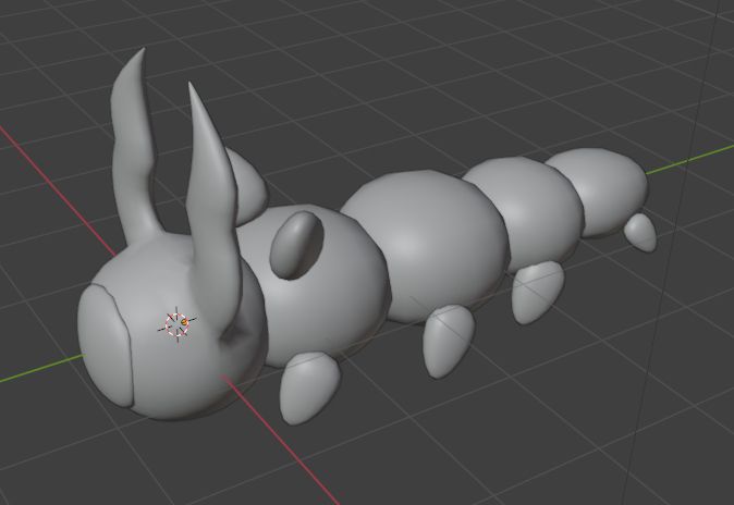 a 3D model of a bug-like creature that accompanies Wacht from the Accursed Knights series of Puyo Puyo!! Quest.