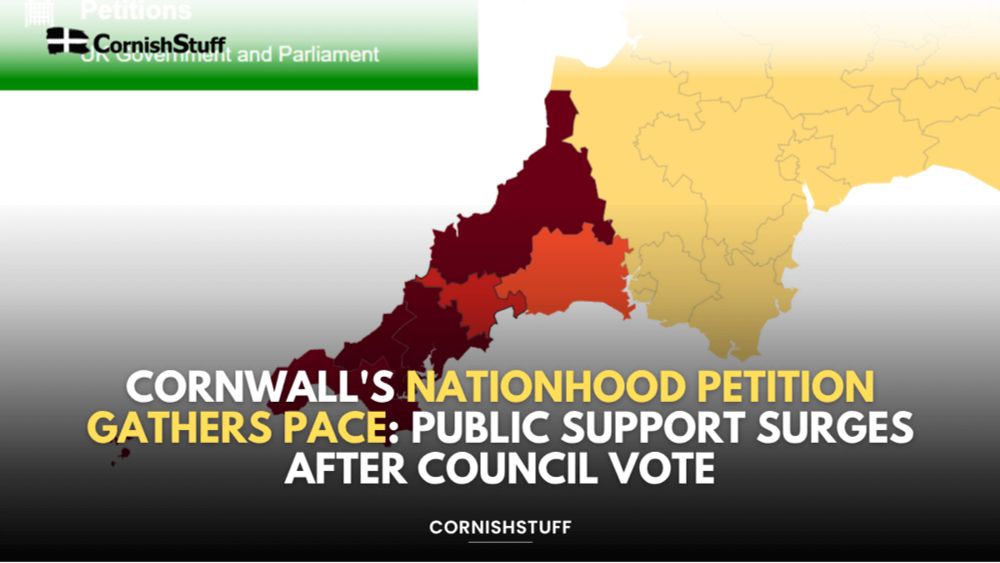 A petition calling on the UK Government to recognise Cornwall as the UK's fifth nation is rapidly gaining signatures, just days after Cornwall Council voted in favour of the move.