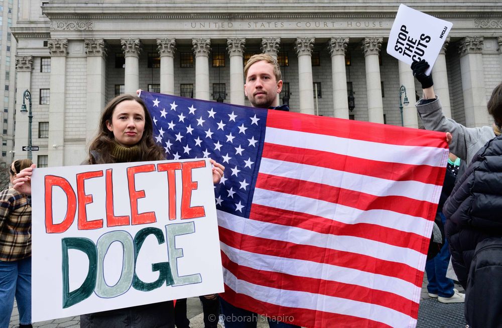 Protesters at the Stop the Cuts rally in New York City 