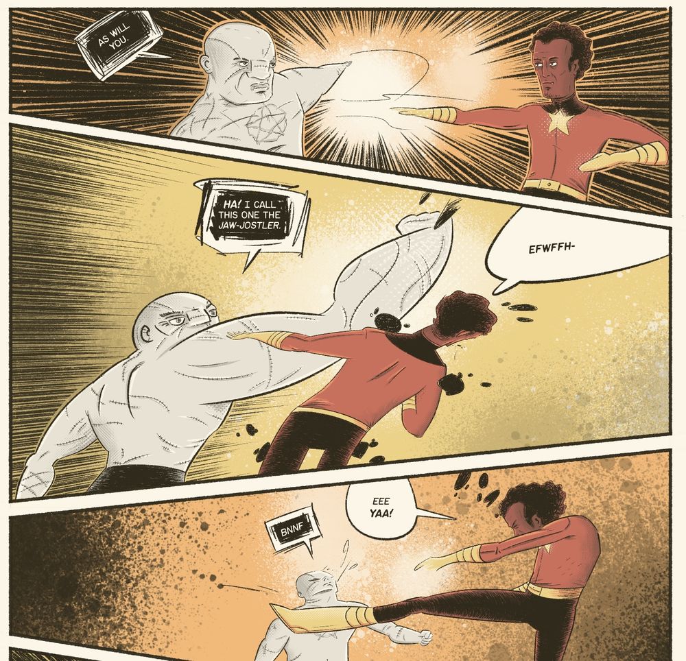 Space Devil fight scene