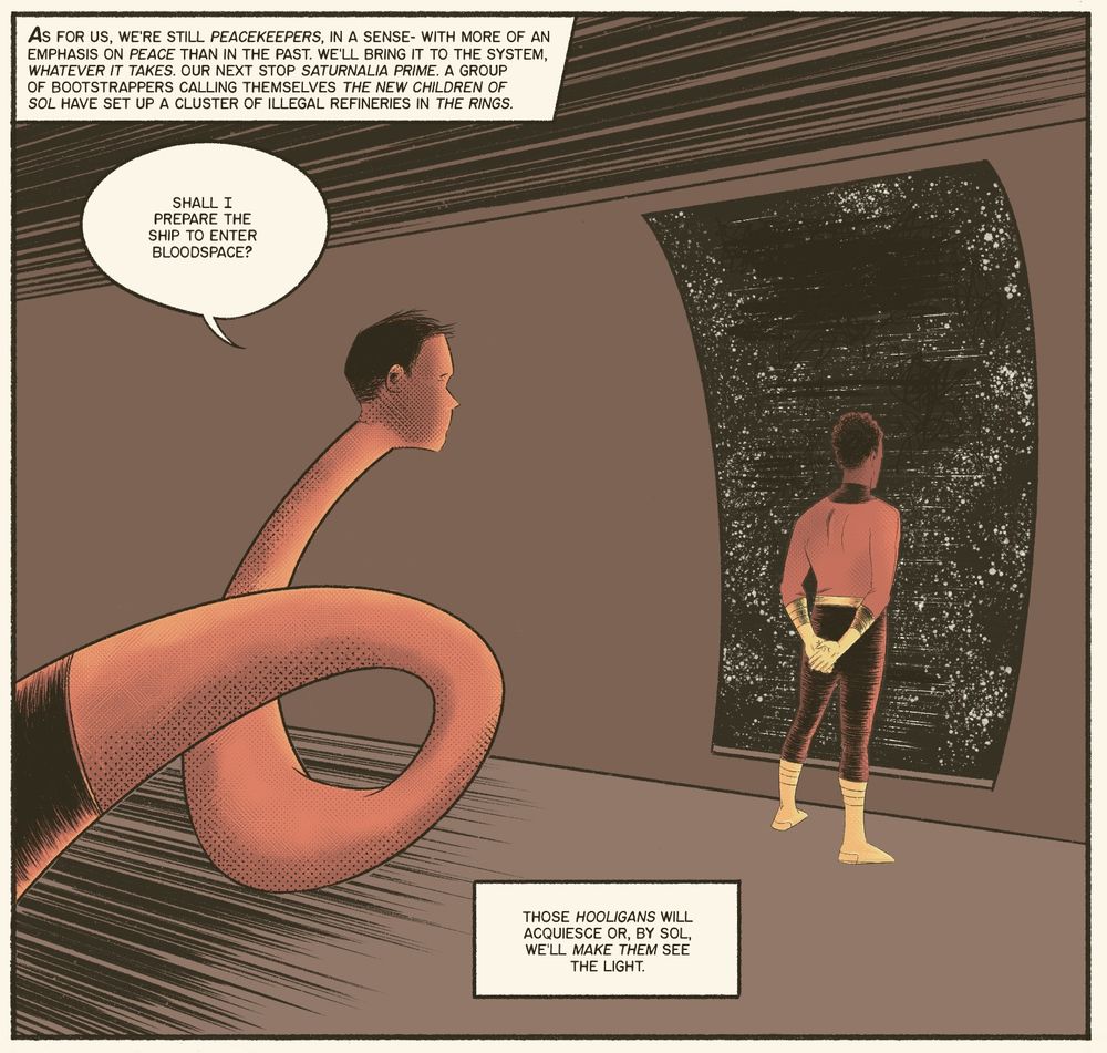 Space Devil panel from the end of the book