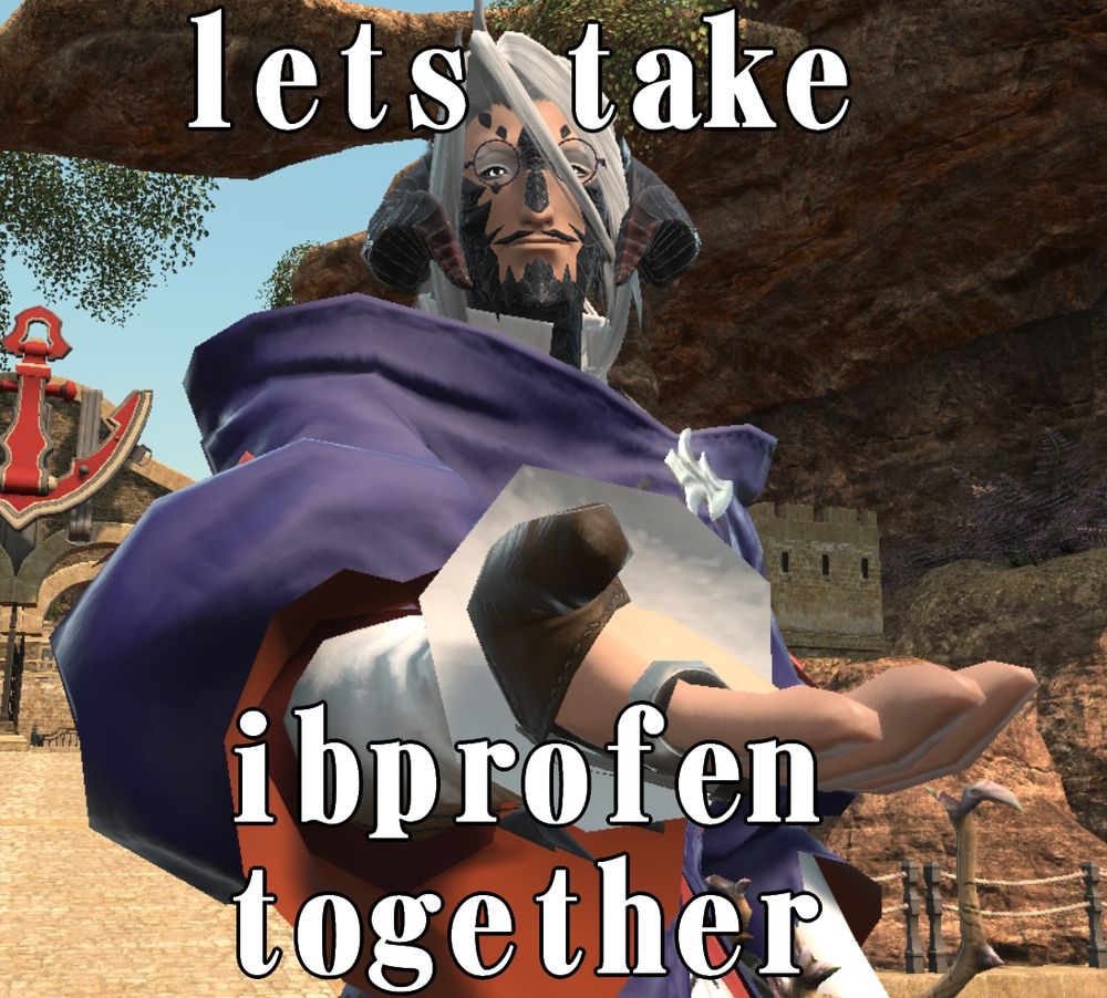 Let's take ibuprofen together but misspelled 
