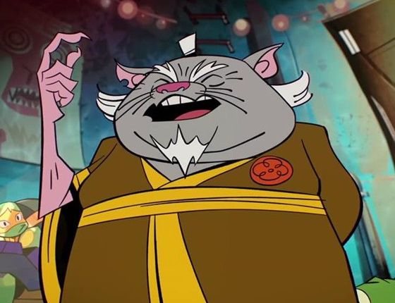 Screenshot of Splinter from Rise of TMNT.