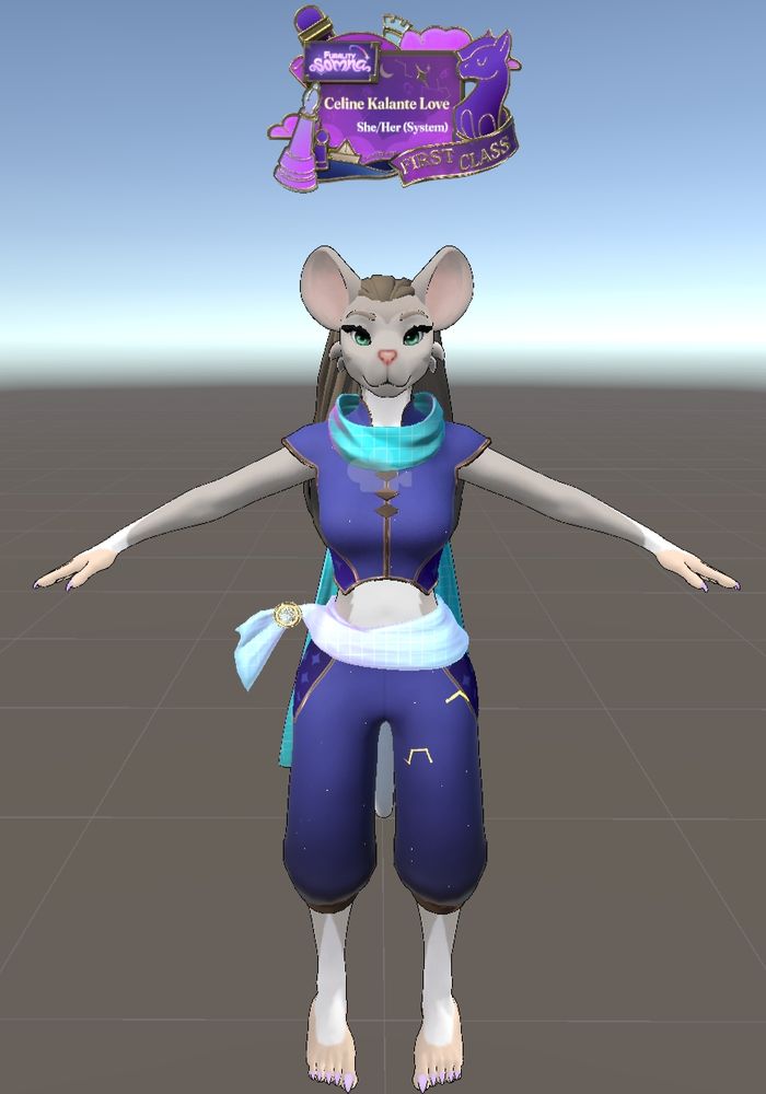 A WIP of my Furality model.  A cute woodrat :3
