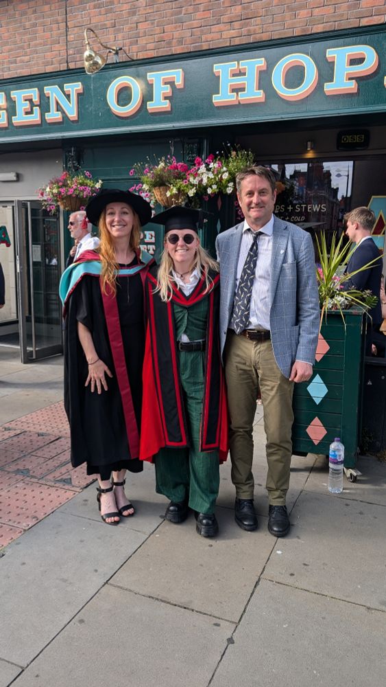 Amber with supervisors, Alana and Nathan