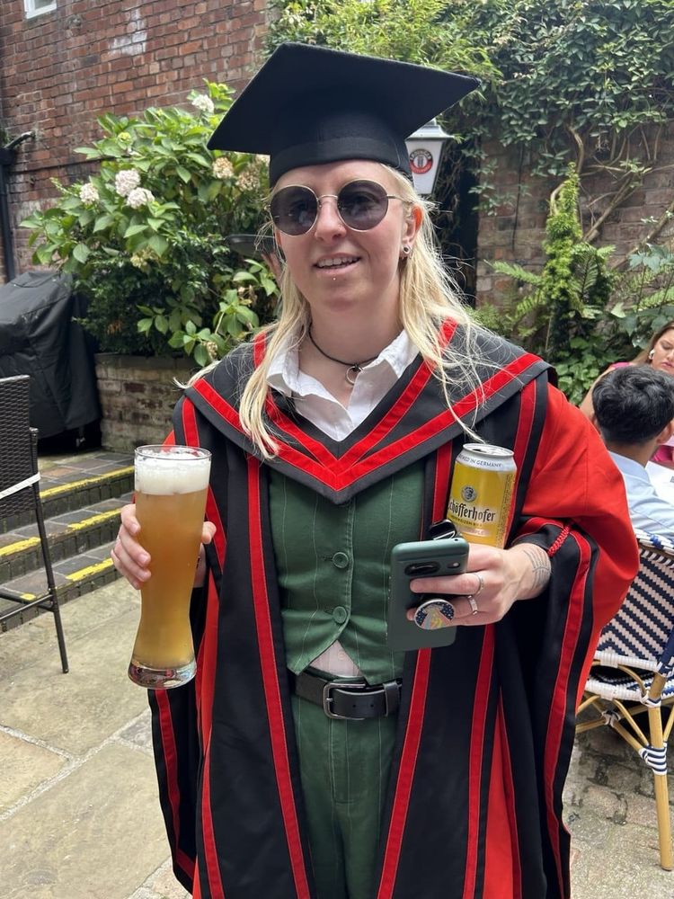 Amber with pint 