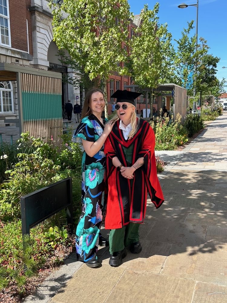 Amber with Caroline (wife) 