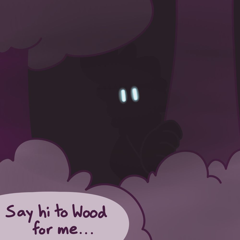 Heat Man leaves tells someone to "Say hi to Wood for me..." Someone has listened, but seems to have chosen not to reply