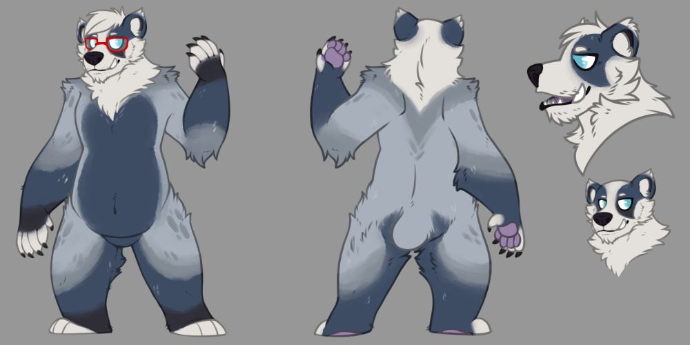 Partner's fursona, a badger-bear