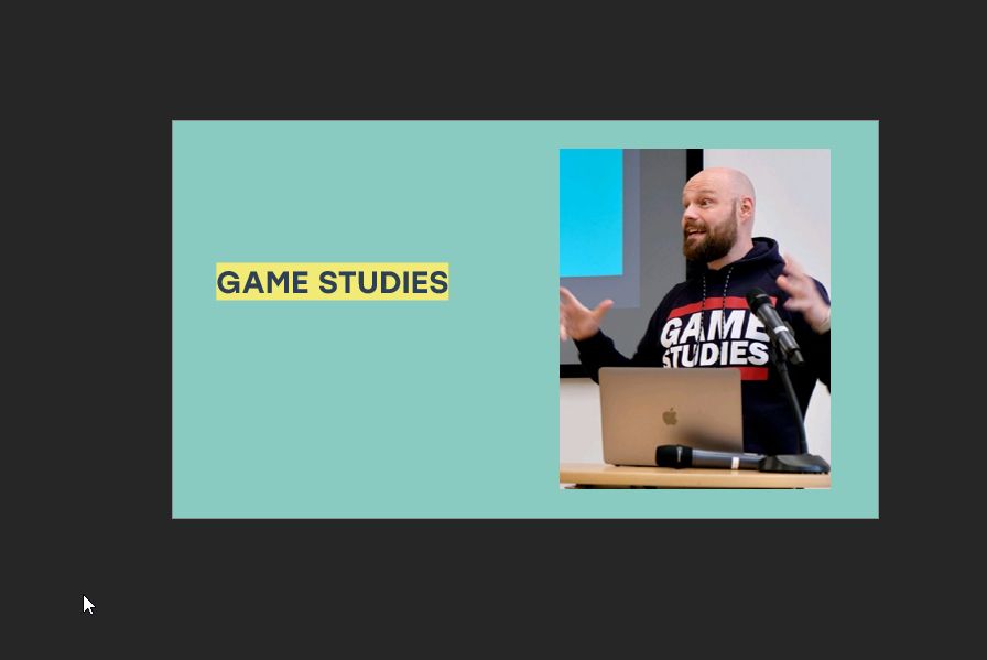 Abschnitscover "Game Studies" mit Bild von Rudolf Indest